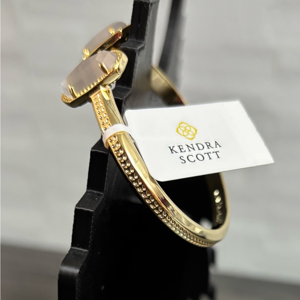 Kendra Scott Goldtone Elton Slate Cats Eye Bracelet - Picture 5 of 10